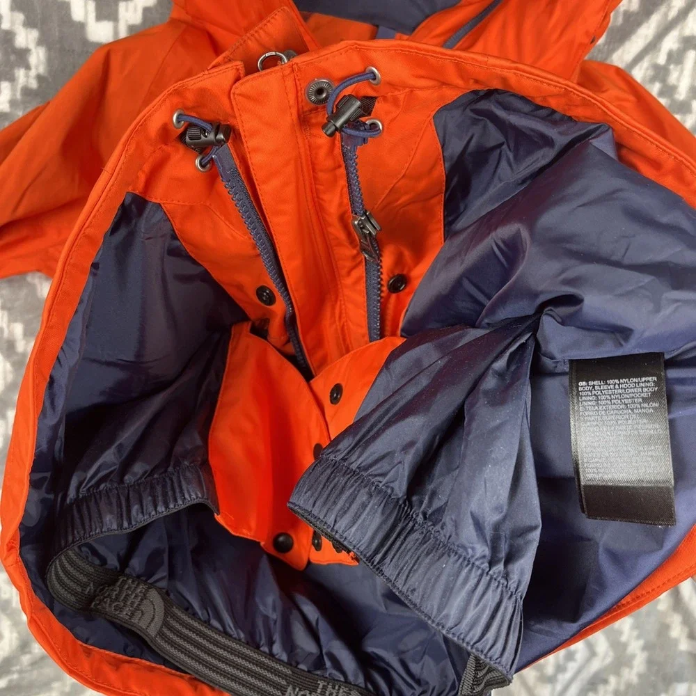 The North Face HyVent Womens XS Orange Hooded Windbreaker Rain Jacket Full Zip - Picture 12 of 16